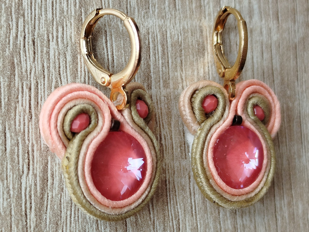 Pendientes Gaia en tonos Salmón