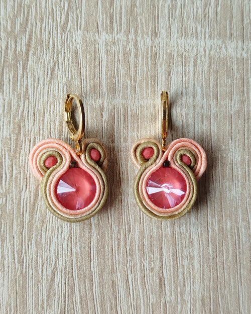 Pendientes Gaia en tonos Salmón