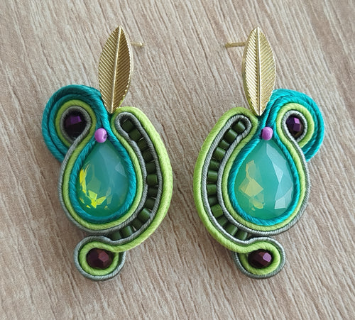 Pendientes Ara turquesa